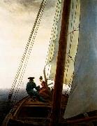Caspar David Friedrich On the Sailing Boat oil on canvas